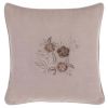 Coussin carr fleurs collection "Pastel Rose" Blanc Mariclo 