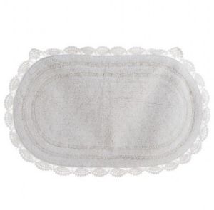 Tapis de bain blanc ovale Blanc Mariclo