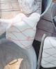 Tapis cru motif rose 55x105cm Blanc Mariclo
