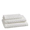 Serviette de bain douceur florale blanche Mathilde M