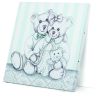 Toile sur chassis Amours d'oursons bleus