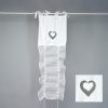 Store voile blanc coeur blanc 60x160cm