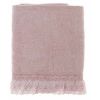 Drap de bain volant dentelle rose Blanc Mariclo