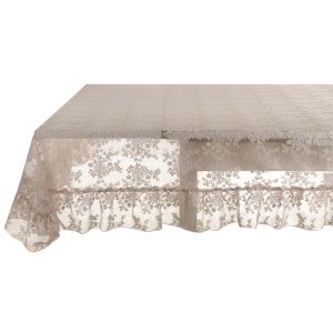 Nappe dentelle beige 180 x 240 cm Blanc Mariclo