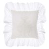 Coussin avec volant blanc  Blanc Mariclo