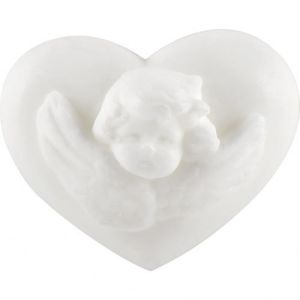 Petit savon coeur angelot  parfum Fleur de coton Mathilde M