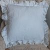Coussin blanc collection Ornemental Jacquard Blanc Mariclo 