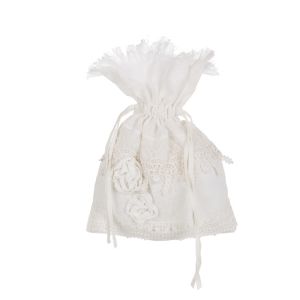 Pochon 100% lin écru Blanc Mariclo