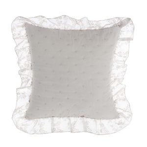 Coussin avec dentelle beige Blanc Mariclo