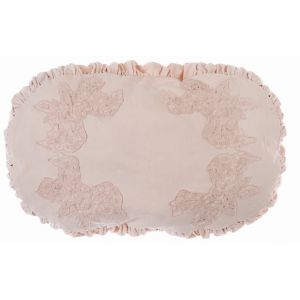 Coussin ovale rose Blanc Mariclo