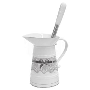 Broc porte brosse WC décor Dentelle Mathilde M