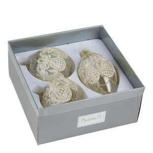 Coffret 3 boules Dentelle Mathilde M