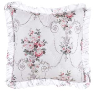 Coussins boutis avec volant 45x45cm Blanc Mariclo