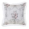 Coussin avec dentelle Blanc Mariclo