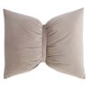 Coussin noeud taupe 40x60cm Blanc Mariclo