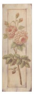 Toile Fleurs Roses Orangées Antic line