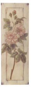 Toile Fleurs Roses Orangées Antic line