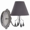 Applique avec abat jour Blanc Mariclo - Gris et Mtal - Luminaire chic