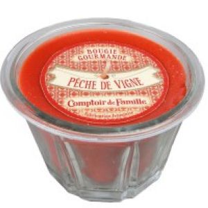 Bougie gourmande Pêche de Vigne Comptoir de Famille