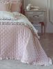 Boutis avec rouches 180 x 260 cm rose intérieur écru Blanc Mariclo