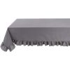 Nappe avec volant 180x240cm grise Blanc Mariclo