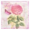 Serviette papier fleurs roses Clayre & Eef