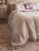 Boutis avec rouches beige 260x260cm Blanc Mariclo
