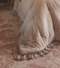 Boutis avec rouches beige 260x260cm Blanc Mariclo