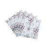 Serviettes en papier Motifs fleurs Blanc Mariclo