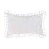 Coussin blanc rectangulaire avec volant Blanc Mariclo