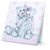 Toile sur chassis Amours d'oursons roses