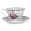 Tasse+sous tasse fleurs 