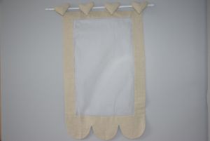 Brise bise coeur relief lin 45x70cm