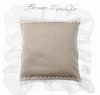 Coussin Bndicte lin 40 x 40 cm Blanc Mariclo