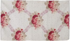 Tapis fleurs 45x75 cm Blanc Mariclo