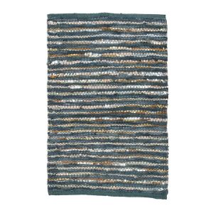 Tapis tressage cuir Orval Créations