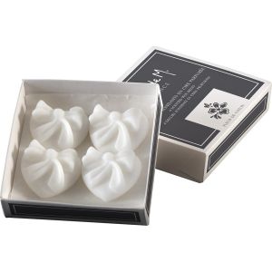 Boîte 4 Décors fondants coeur noeud senteur fleur de coton Mathilde M
