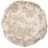 Coussin rond collection "Grimaldi" Blanc Mariclo