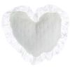 Coussin coeur avec dentelle écru Blanc Mariclo