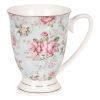 Mug bleu Fleurs et liser or Clayre & Eef