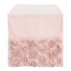 Chemin de table rose orn de roses Blanc Mariclo