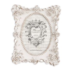 Cadre photo orné de roses  Blanc Mariclo