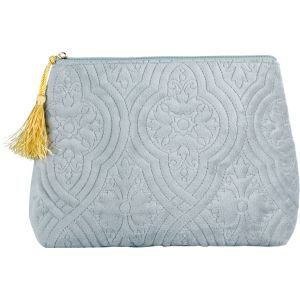 Trousse de toillette GM velours Archipels Gris Mathilde M