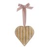 Coeur dentelle  suspendre laiton vieilli Mathilde M