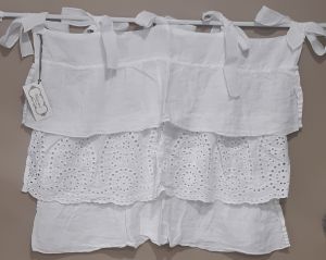Cantonnière Mantovana Balze blanche  L70xH55cm