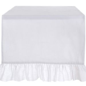 Chemin de table blanc Fru Fru Blanc Mariclo