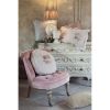 Coussin rond Collection "Dusty Pink Vibes" Blanc Mariclo
