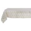 Nappe blanche ornée de  roses Blanc Mariclo