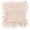 Coussin carré rose collection "Windsor" Blanc Mariclo