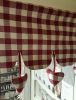 Valance feston 9 coeurs vichy framboise 150x25cm Aux Cotonnades de Mathilde 
